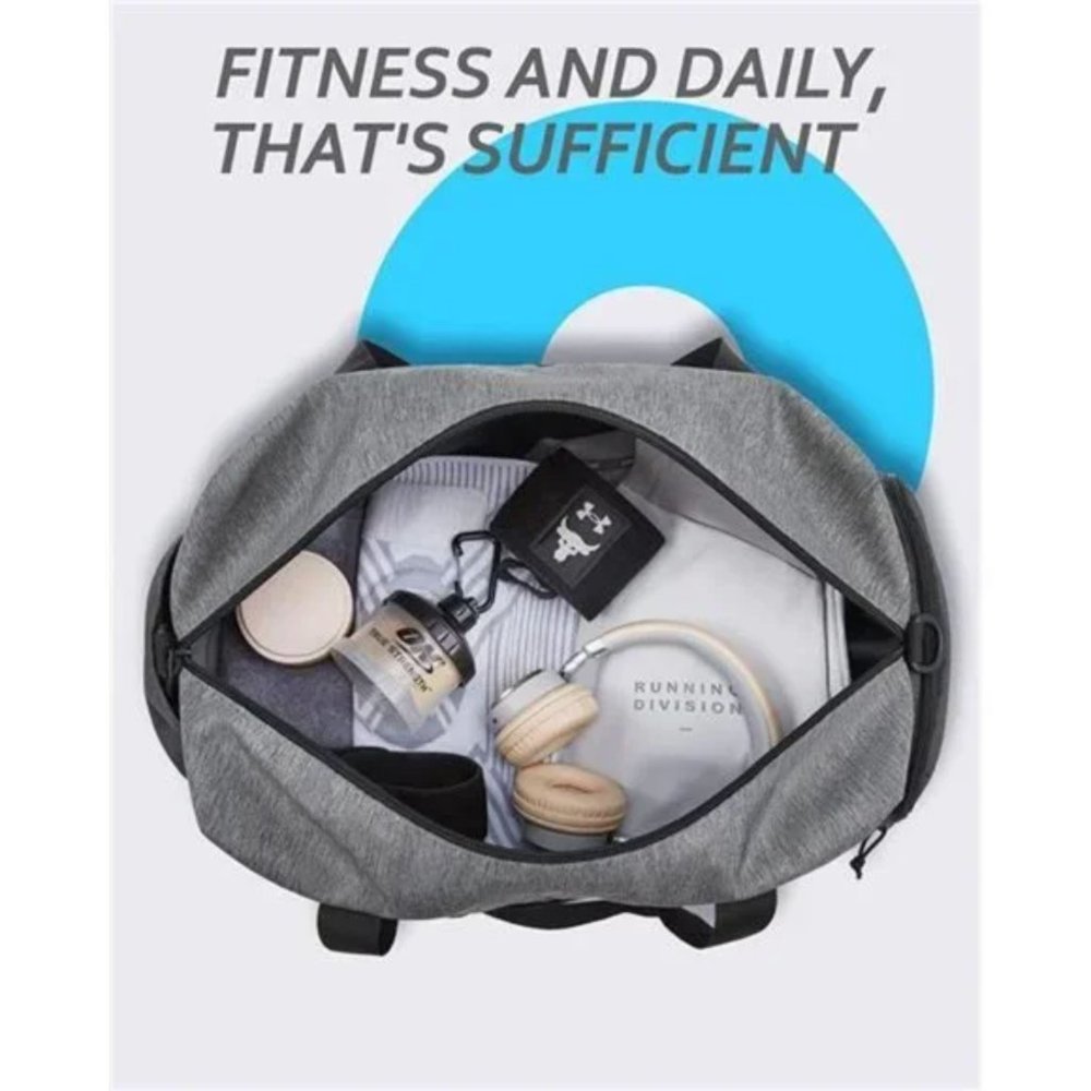 New Foldable Sports Duffle Bag Grey - Picture 3 of 7